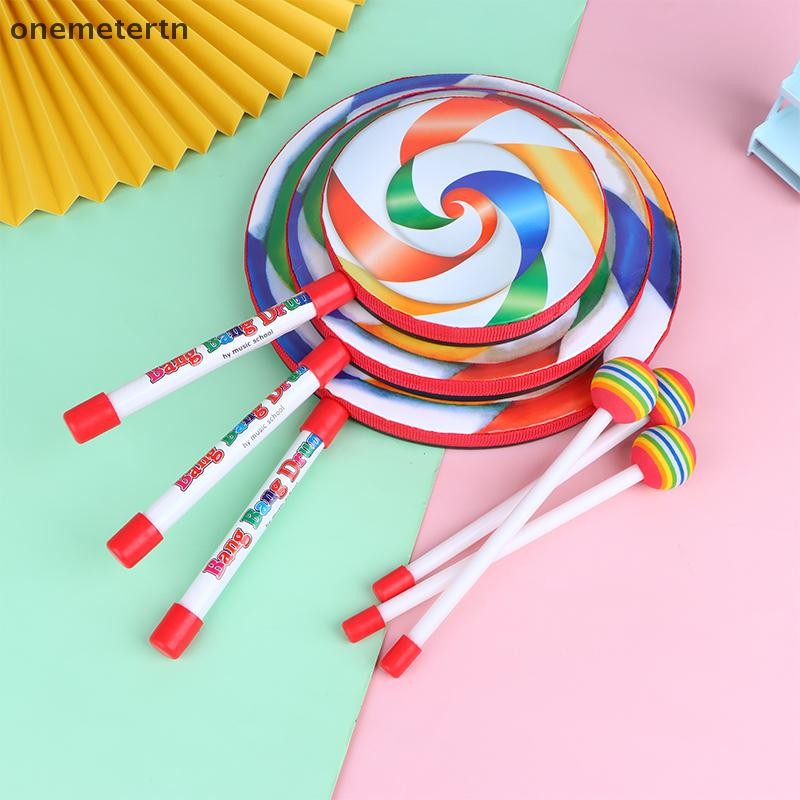 Oyr 6 นิ้ว 8 นิ้ว 10 นิ้ว Lollipop มือกลองเครื่องเพอร์คัชชันที่มีสีสัน Dance Props ทารกดนตรีของเล่นช