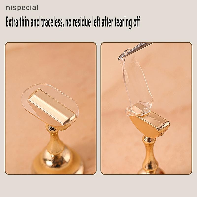 [further2023] 100 ชิ้นเล็บเทปกาวสองหน้าสําหรับเล็บปลอมขาตั้งจอแสดงผลเครื่องมือเล็บแถบกาว Traceless และโปร่งใส [TH]