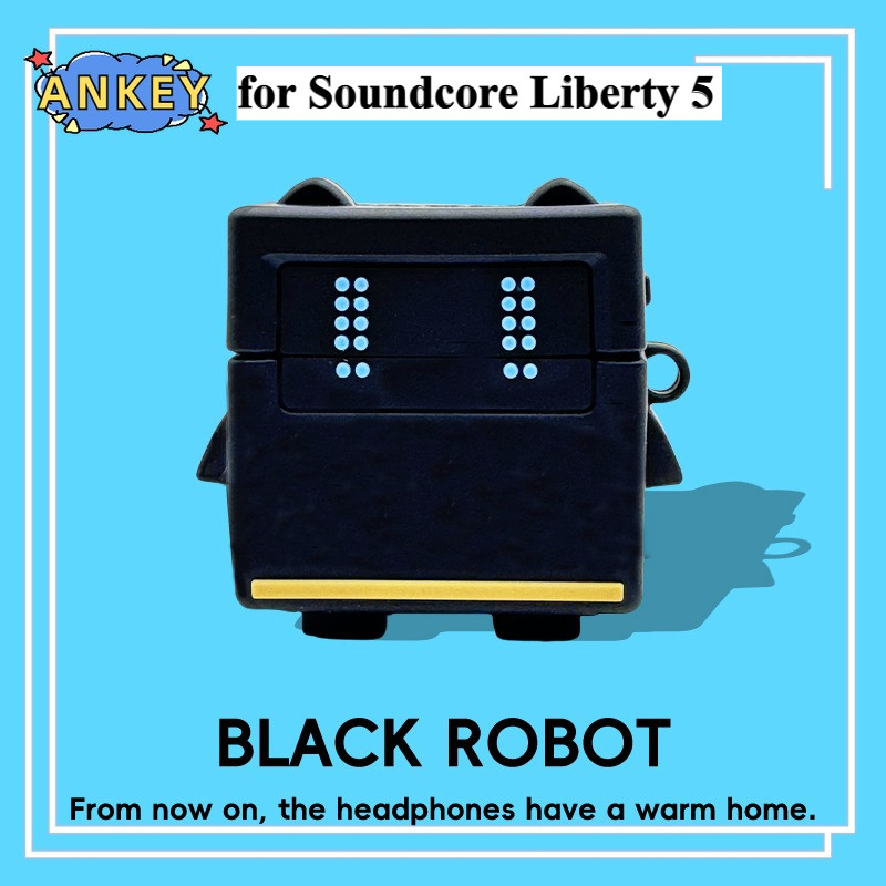 Case for Anker Soundcore Liberty 5 Silicone Protective Robot Cute Cartoon Covers Wireless Earbuds Shell TWS