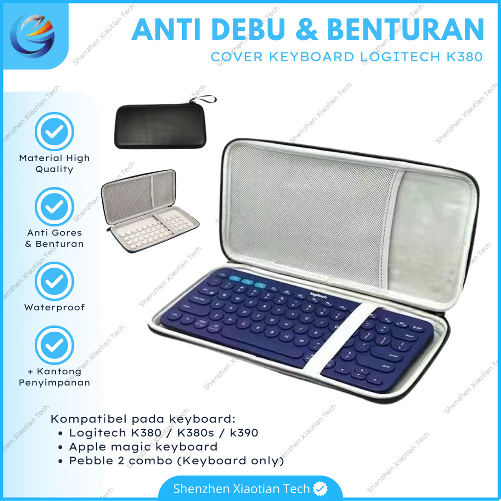 ปลอก Logitech K380 K380s K390 คีย์บอร์ดกระเป๋าถือ EVA Cover Apple Magic Keyboard Case