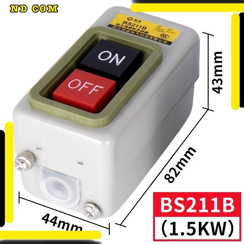 สุดคุ้ม สวิทซ์กดจม BOX ON-OFF 3P 10A #BS216B 3สินค้าพร้อมส่งมีของในไทย BS230B3 3P BS216B 3