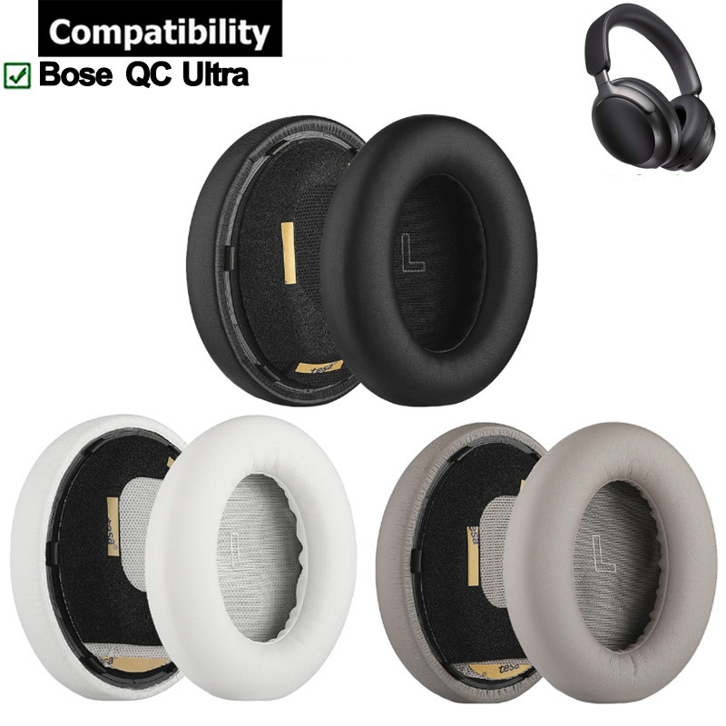 1 คู่แผ่นรองหูฟังสําหรับ Bose QC Ultra หูฟังแผ่นรองหูฟังเบาะฟองน้ําชุดหูฟัง Earmuffs