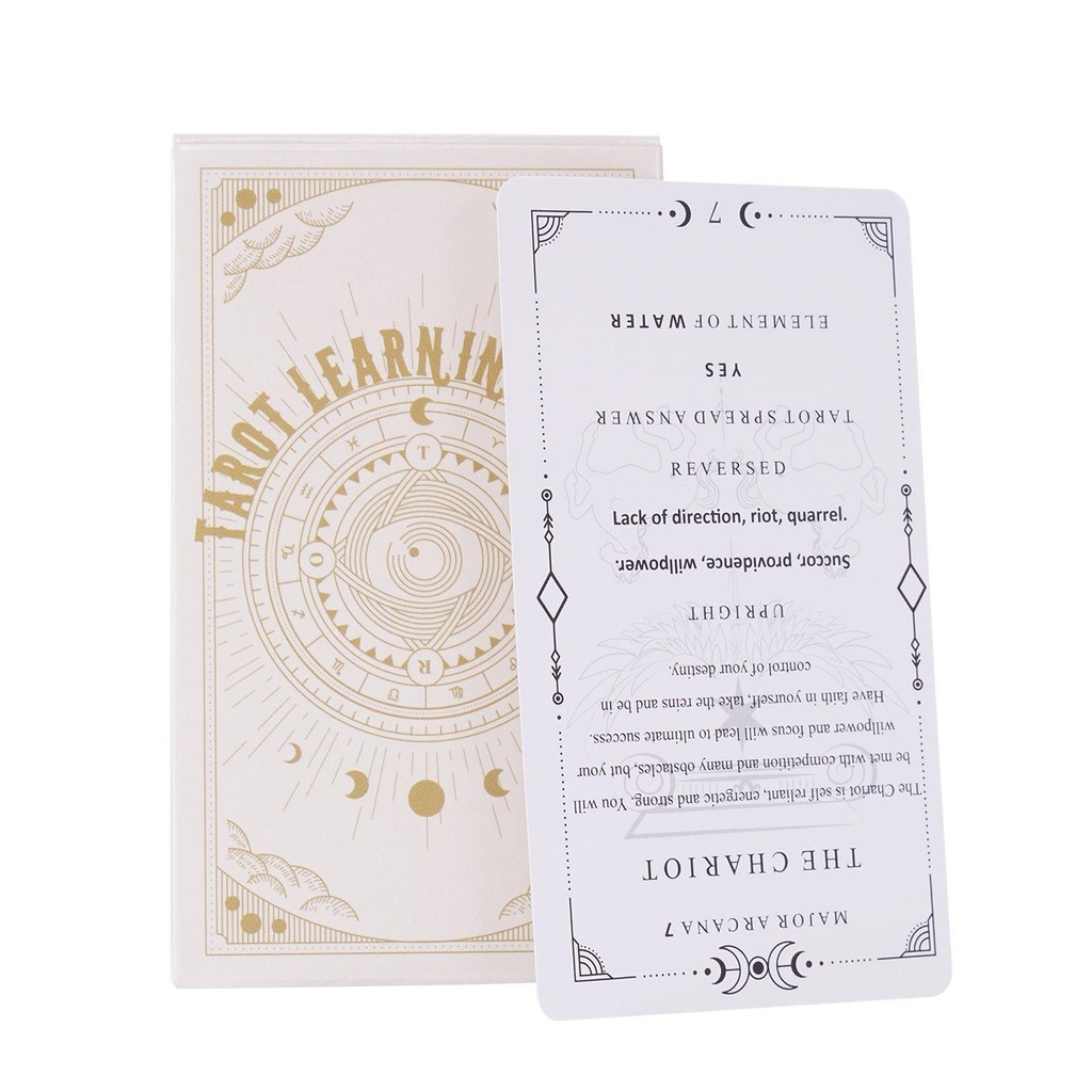 Meaning Tarot การ์ดของเล่น 78 แผ่น Divination Tarot Deck เกมเวอร์ชันภาษาอังกฤษเต็มรูปแบบ verasath