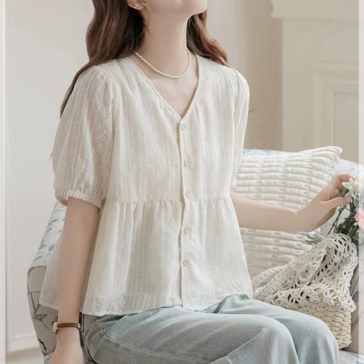 เสื้อเชิ้ตแขนสั้นแอปริคอท,xxxxl,เสื้อผ้าผู้หญิงแฟชั่น,เสื้อทรงหลวม,เสื้อพลัสไซส์