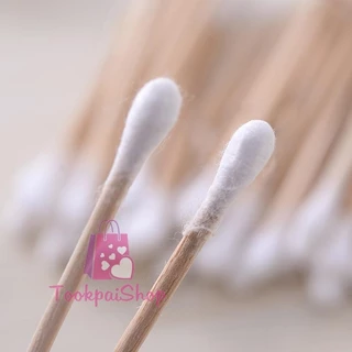 🛒🛒 สินค้าพร้อมส่ง คอตตอนบัต คอตตอนบัตปั่นหู สำลีทำความสะอาด สำลีด้ามไม้ สำลีอ่อนนุ่น🍄 tp99