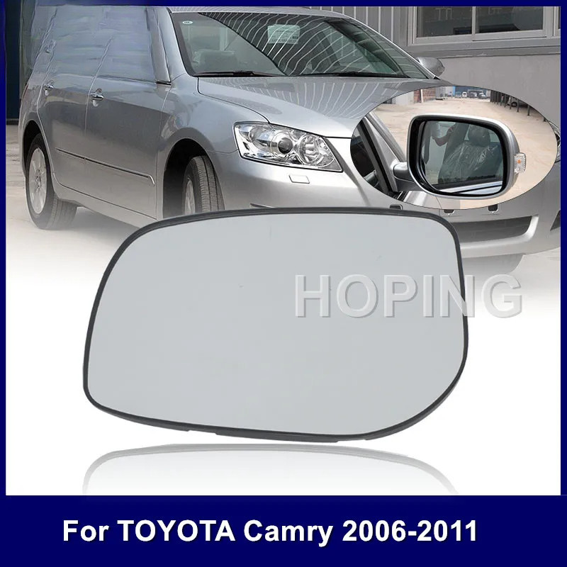 ด้านนอกด้านข้างกระจกมองหลังกระจกเลนส์สําหรับtoyota CAMRYสําหรับAURION 2006 2007 2008 2009 2010 2011 