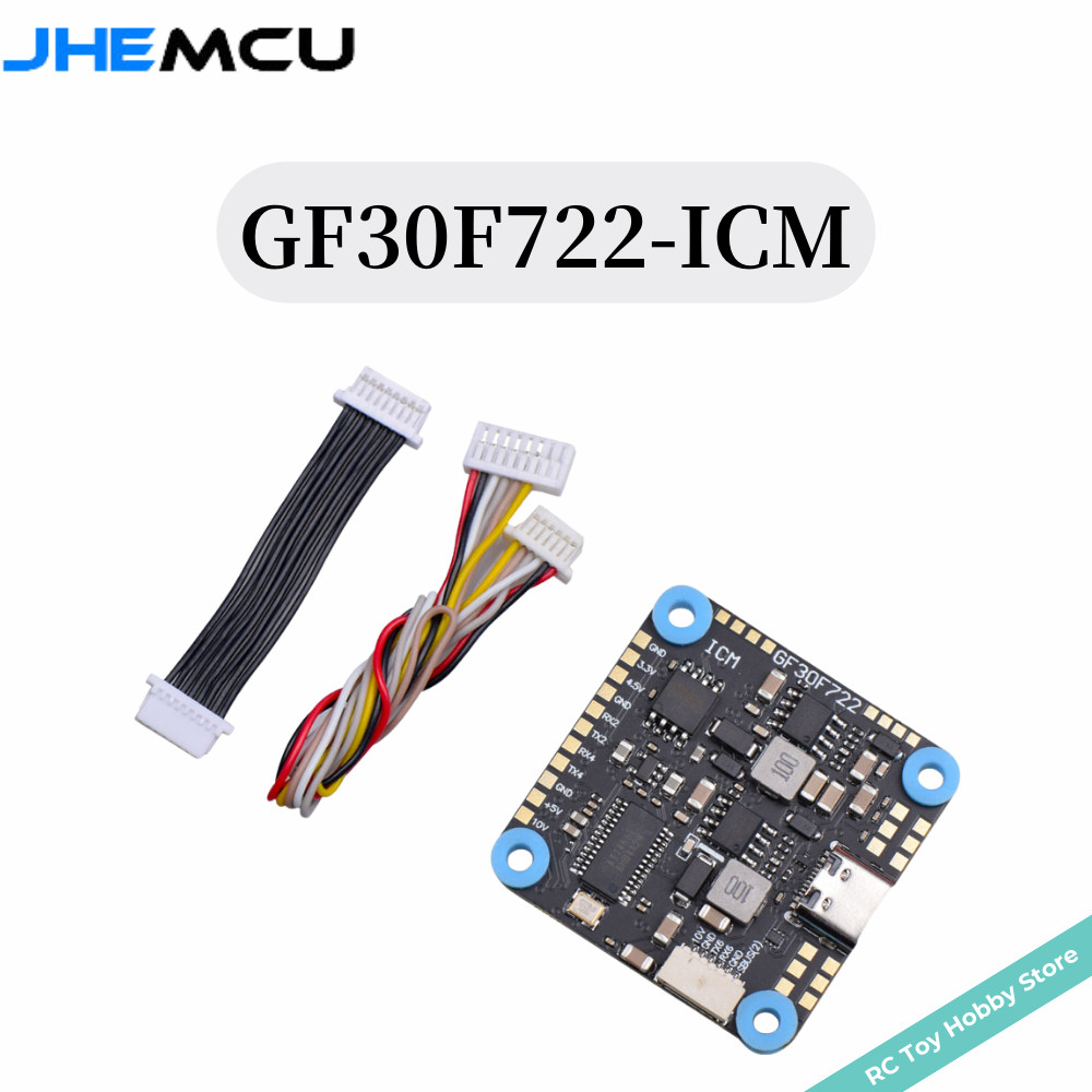Jhemcu GF30F722-ICM F722 Baro OSD 5V 10V Dual BEC ตัวควบคุมการบิน 3-8S 30.5X30.5 มม. สําหรับโดรนบังคับ FPV