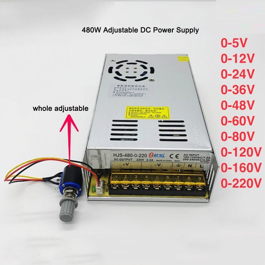✪AC110V/220V to 0-5V 12V 24V 36V 48V 60V 80V 120V 160V 220V Adjustable DC Regulated Switching Power