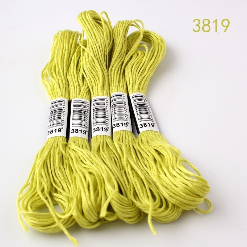 5 Skeins DMC Thread 3829-ECRU Cross Stitch 8 เมตร Premium Rainbow สีเย็บปักถักร้อย Flossด้ายฝ้าย