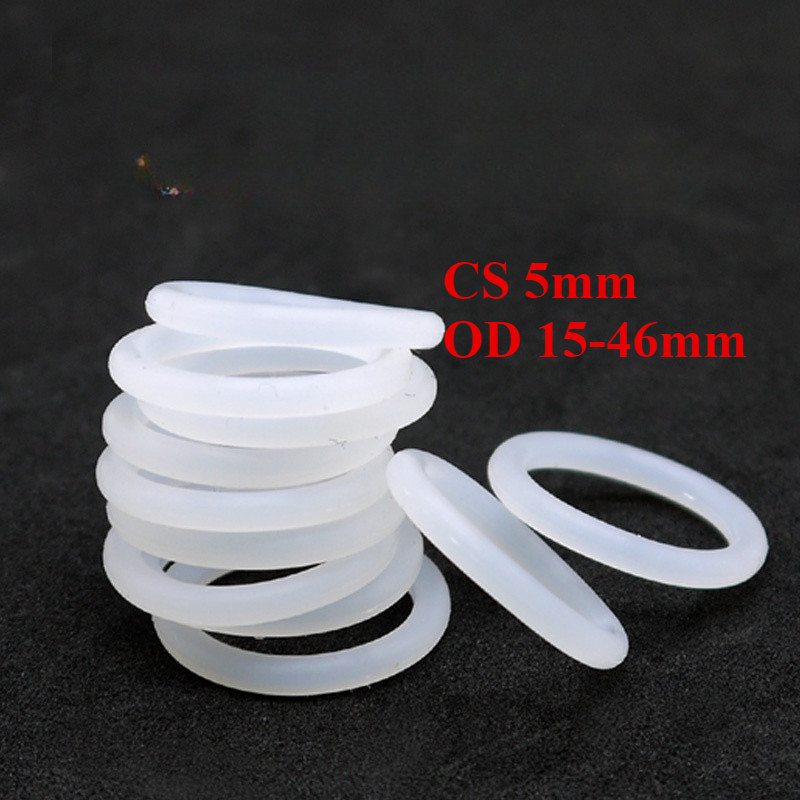 [FGHQ-1-y] โอริง ORing O-ring ยางโอริง เกรดอาหาร ยางซิลิโคน เลือกขนาดได้ (CS5mm * Od15-46mm)
