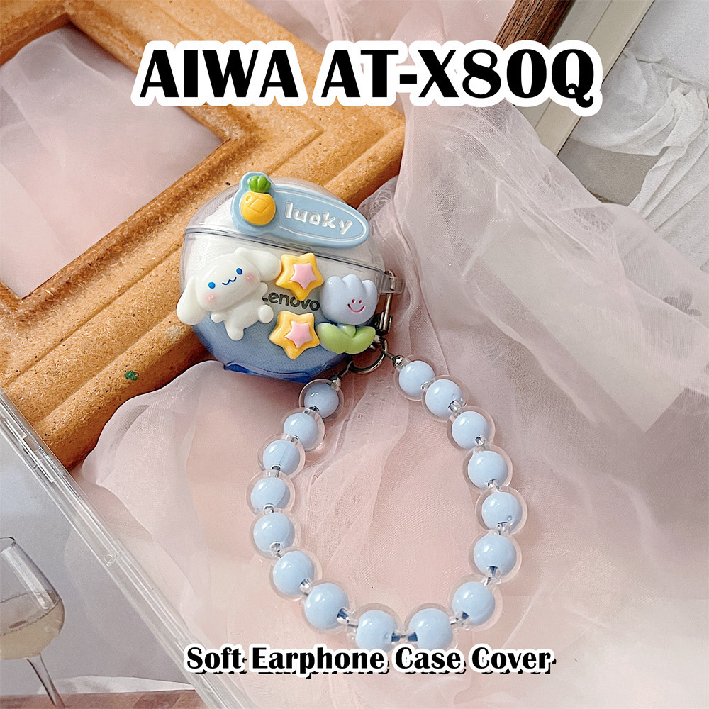 ส่วนลดสําหรับ Aiwa AT-X80Q Case DIY น่ารักสดการ์ตูนซิลิโคนอ่อนนุ่มหูฟังกรณีปลอกฝาครอบ