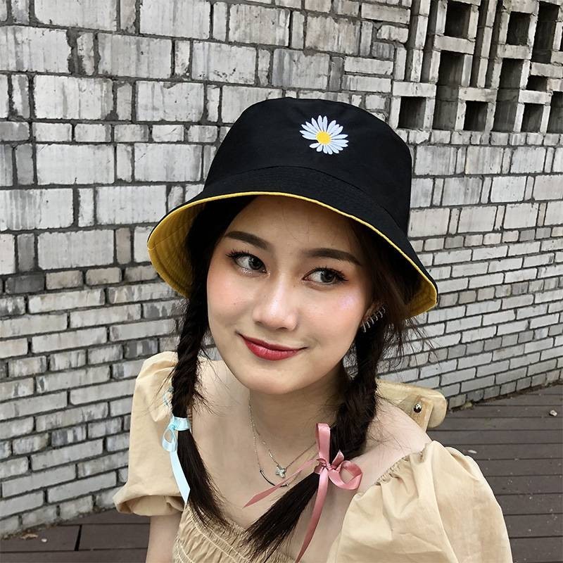 หมวกดอกเดซี่ สลับได้ ​2สี​ ​​กันแดด/ลม #H2