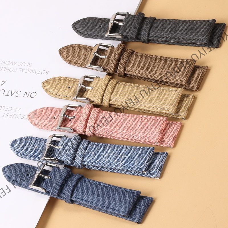 เร็ว การส่งสินค้า ผ้ายีนส์ ผ้าใบสายนาฬิกาไนล่อนวงสร้อยข้อมือหนังนิ่ม10มิลลิเมตร12มิลลิเมตร14มิลลิเมตร16มิลลิเมตร18มิลลิเมตร20มิลลิเมตร22มิลลิเมตรกีฬาสายนาฬิกาข้อมือสานเข็มขัดผู