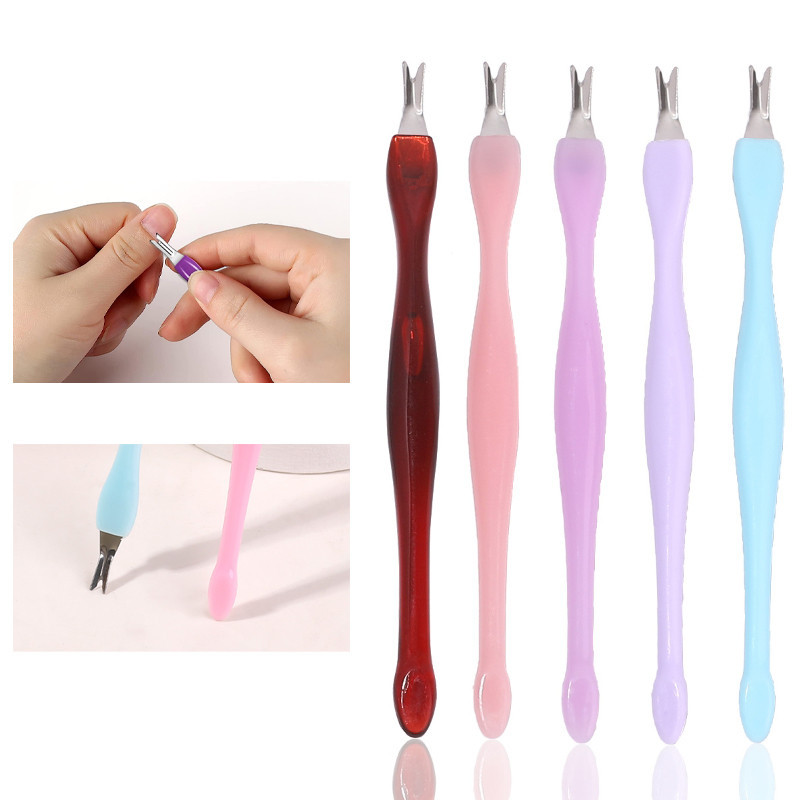 V-shaped สแตนเลสปฏิบัติ Dead Skin Shovel Dead Skin Removal เครื่องมือเล็บ Dead Skin ส้อม