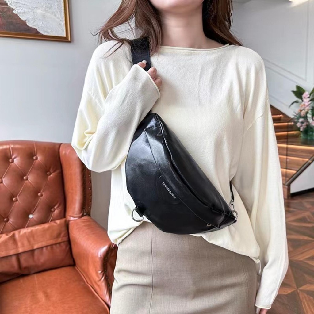 【พร้อมส่ง】miss bag fashion1กระเป๋าคาดอก กระเป๋าแฟชั่น สไตส์นี้เท่มาก