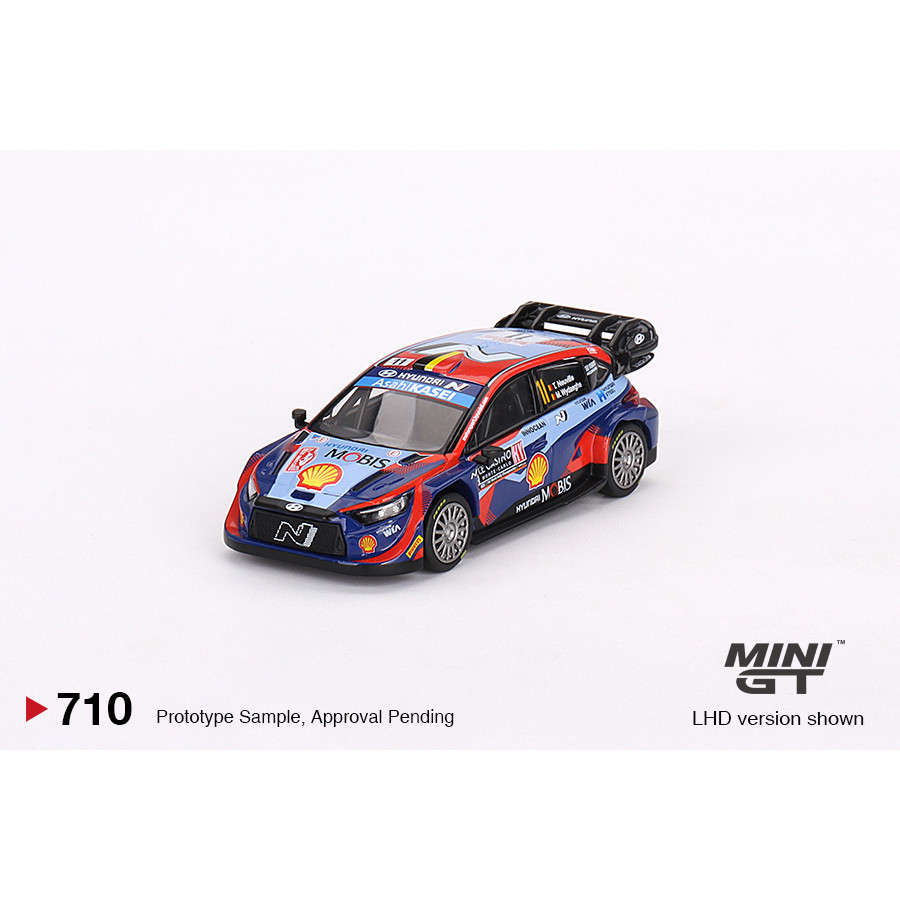 MINI GT No.710 Hyundai i20 N Rally1 2023 Rally MonteCarlo 3rd Place #11 MGT00710