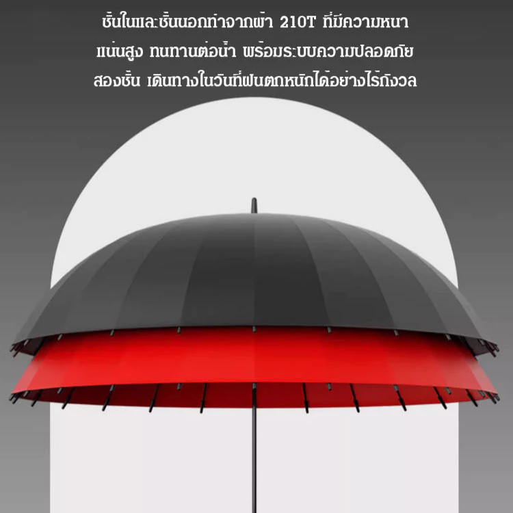 ร่มพับสองชั้นกันแดดกันฝนอัตโนมัติ UV เปิดปิดเพียงปุ่มเดียว ขนาดใหญ่ thumbnail 9