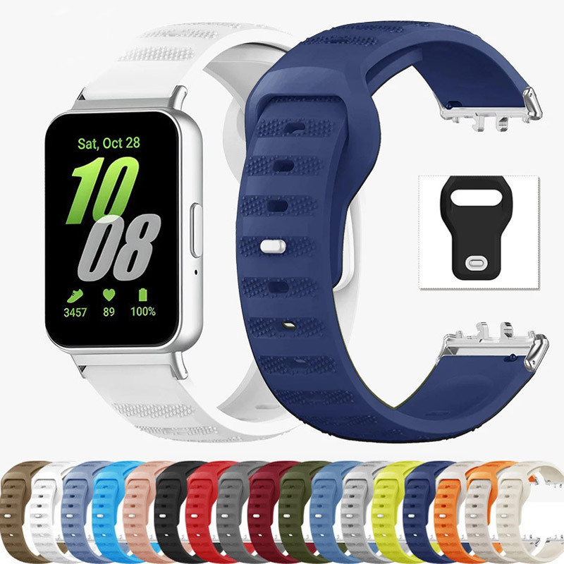ซิลิโคนสําหรับ Samsung Galaxy Fit 3 สายสร้อยข้อมือกีฬาเปลี่ยนสายนาฬิกาสําหรับ Samsung Galaxy Fit 3 SM-R390 Band อุปกรณ์เสริม