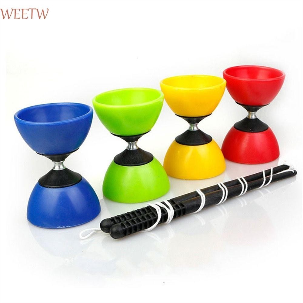 WEEKW Yoyo จีนของเล่น,เชือก Sticks วัสดุนุ่ม Diabolo Yoyo, Professional หนังชาม Thicken พลาสติกจีน Diabolo เด็กเด็ก