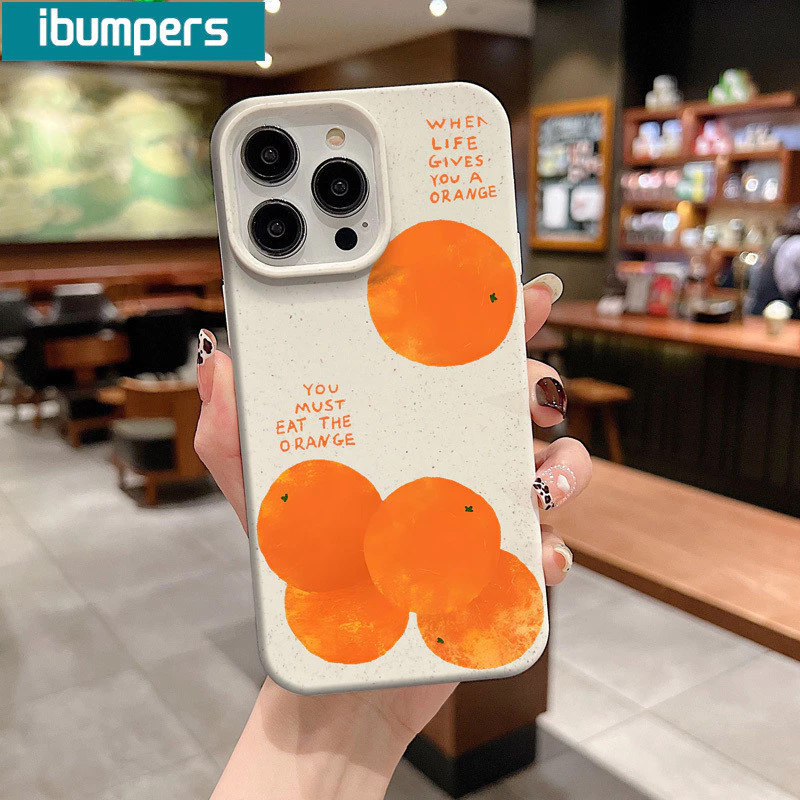 ibumpers เคสไอโฟน เคสไอโฟน ความงามน่ารักปลอกง่ายการ์ตูนมะเขือเทศสีส้มรูปแบบสําหรับiphone 15 14 12 13 11 Pro Max IP 7 8 Plus Iphon X Xs XR Xs Max TPU Clear Softcaseพรีเมี่ยมกันกระแทกปกหลัง thumbnail 5