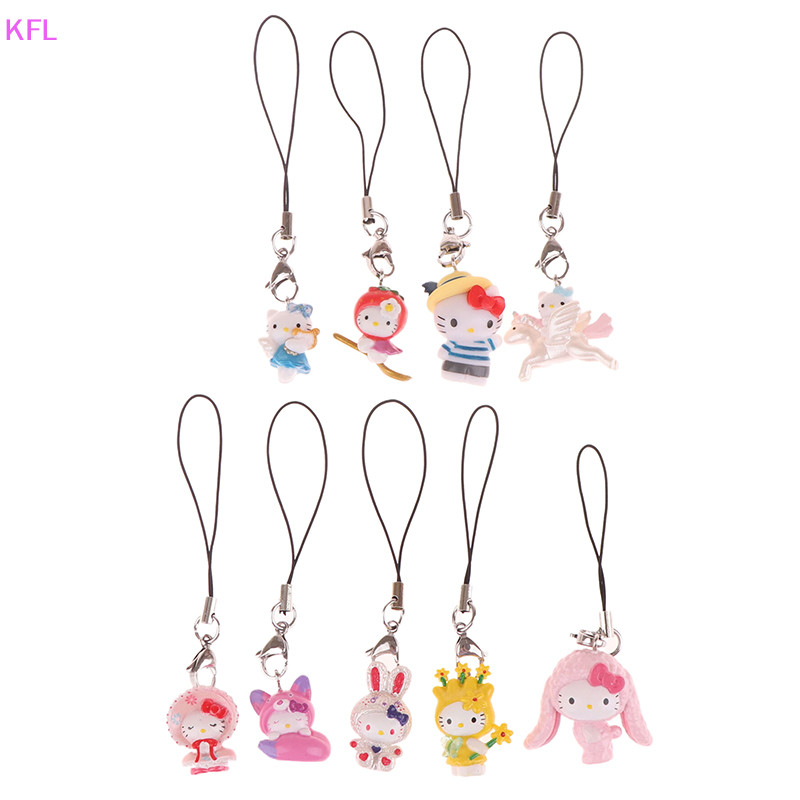 (KFL) Kawaii Sanrio Hello Kitty โทรศัพท์ Chain Cinnamoroll จี้ Charm หวานหูฟังแขวนเชือก Anti-Lost Lanyard กระเป๋าตกแต่งขายร้อน