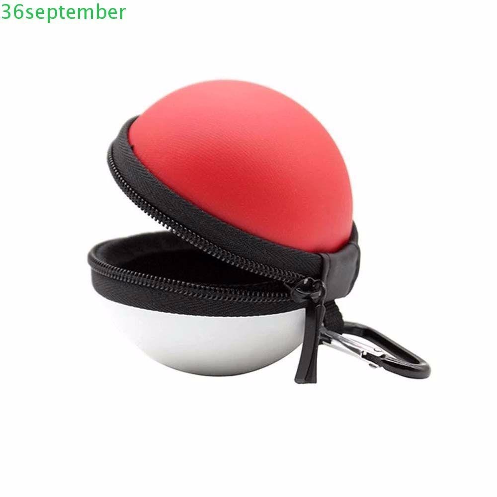 September กระเป๋าเคสแข็ง มีซิป แบบพกพา ลายโปเกม่อน หลากสี สําหรับ Nintend Pokeball