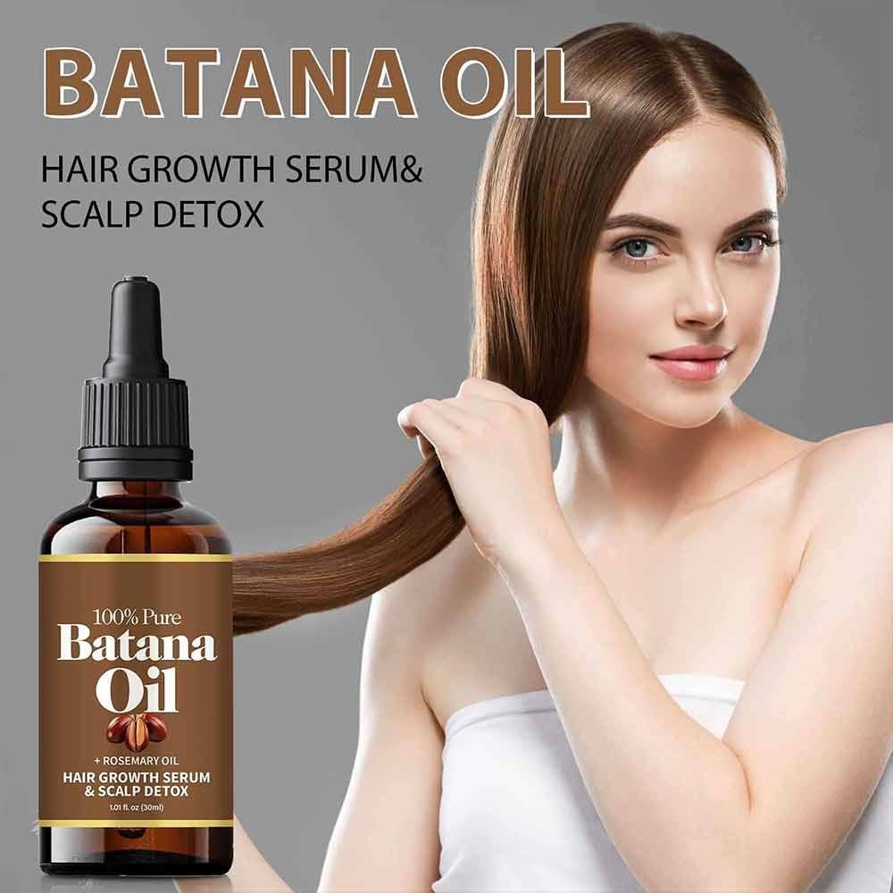 2PCS Batana Oil with Rosemary for Hair Growth - Nourish Scalp & Detox for Strong