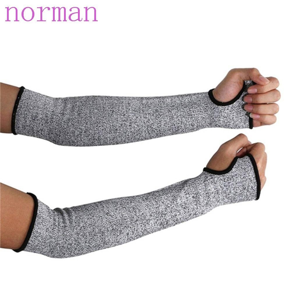 Norman 5 HPPE ปลอกแขนกันบาด, Thumb Hole ตัดทนความปลอดภัยปลอกแขน,Reusable Anti Abrasion 15/20/25/30/35/40/45 ซม.กัดแขนฝาครอบสวน