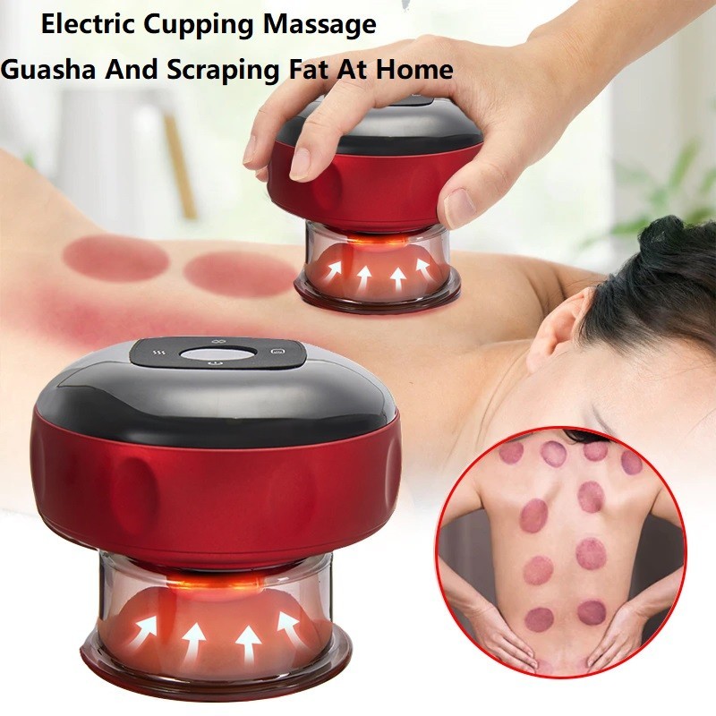 ชาร์จไฟฟ้าสูญญากาศ Cupping Therapy ชุดผิวขูดนวด Guasha ไร้สาย Slimming Body Fat Burner 6/12 ระดับ Cupping