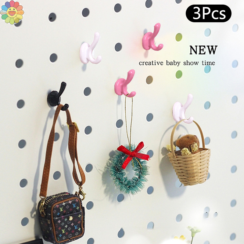 Gogo 3 ชิ้น 1:12 Dollhouse Miniature Alloy เสื้อผ้า Hook รุ่น Living ฉากตกแต่งตุ๊กตา House อุปกรณ์เสริม TH