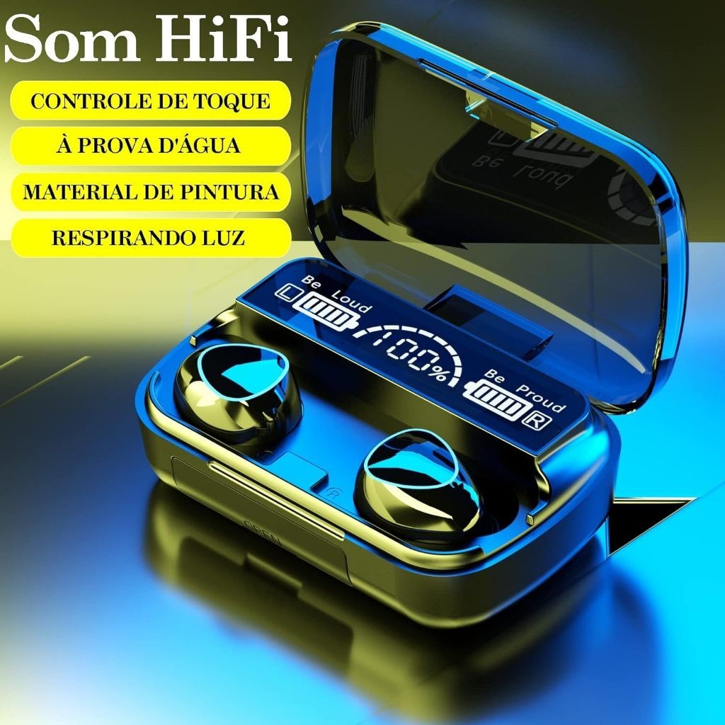 M10 Gaming TWS หูฟังไร้สายบลูทูธ 9D สเตอริโอ Hifi ไมโครโฟนชุดหูฟังจอแสดงผล LED สําหรับ IOS Android ลดเสียงรบกวน