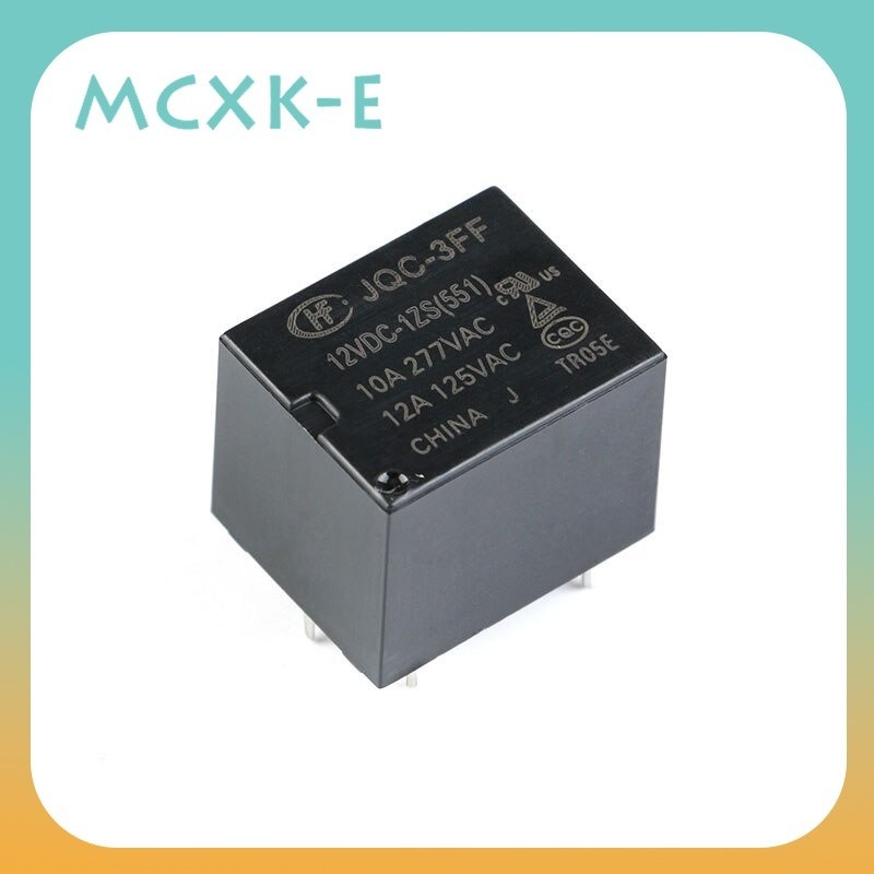 Mcxk-e 1PCS 10A รีเลย์ 5Pin 5V 12V 24V HF3FF-JQC-3FF- 5VDC-1ZS 12VDC-1ZS 24VDC-1ZS(551) DIP5