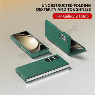 ปลอกสีทึบสําหรับ Samsung Galaxy Z พับ 7 6 5 4 3 Fold7 Fold6 Fold5 ZFold7 ZFold6 ZFold5 ZFold4 ZFold3 ปลอก Macaron ผิวรู้สึกพับกันกระแทกป้องกันปกหลัง