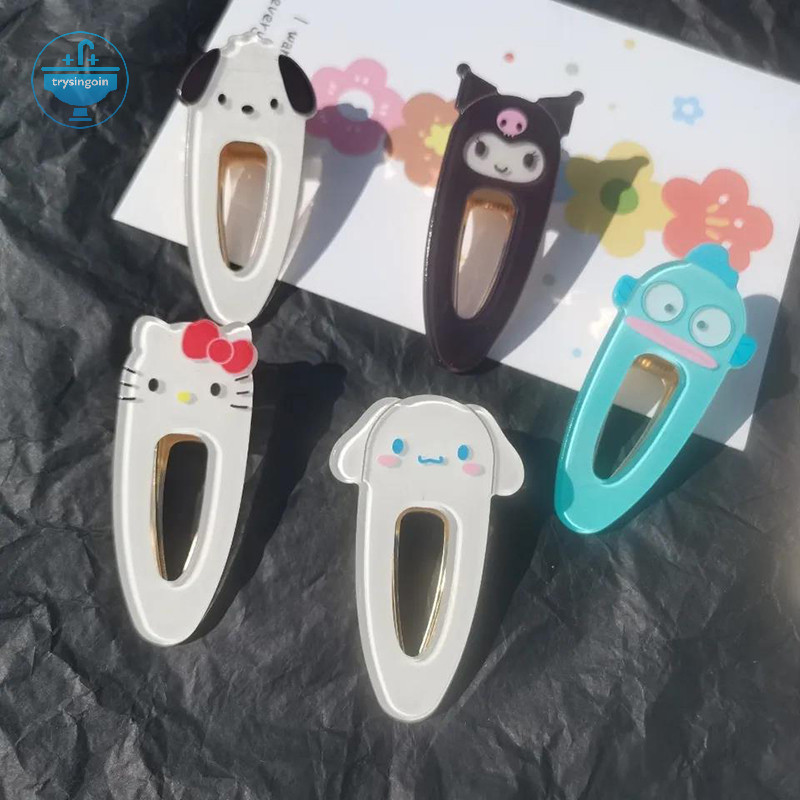 กิ๊บติดผม ลายการ์ตูน Hello Kitty Kuromi Bangs Sanrio น่ารัก สไตล์ญี่ปุ่น สําหรับเด็กผู้หญิง