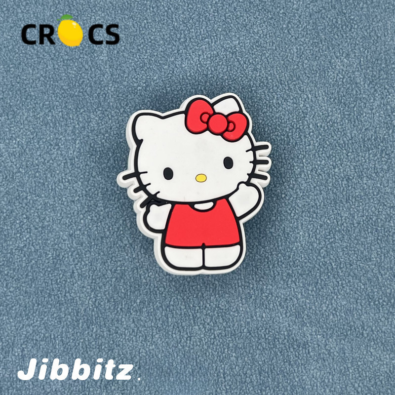 9 ชิ้น\set Jibbitz Crocs Charm เข็มขัดหัวเข็มขัดอุปกรณ์ตกแต่งรองเท้าน่ารัก Hello Kitty Cat