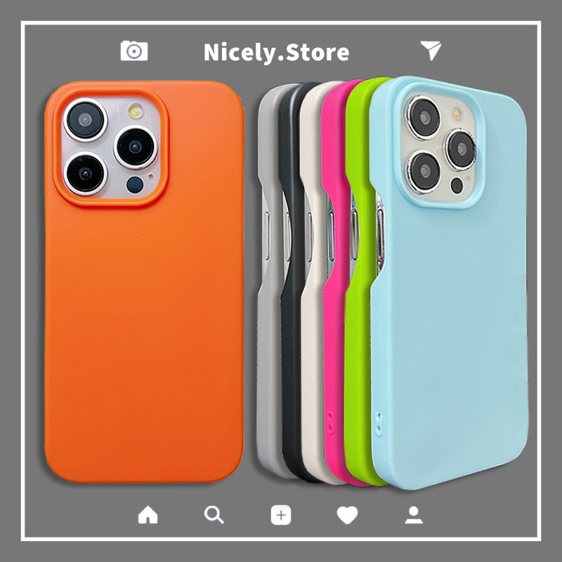 แฟชั่น Candy Pure สีครึ่งแพ็ค Ultrathin Slim Matte เคสโทรศัพท์สําหรับ iPhone 15 14 Plus 13 12 Pro Max 11 11Promax Xs Xr X Scratch-proof Frameless TPU ปลอก