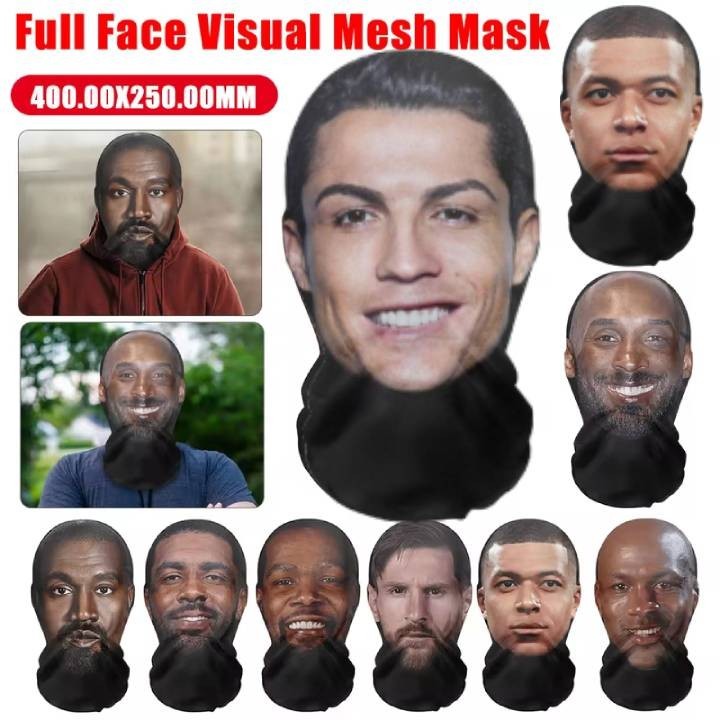 3d พิมพ์ไม่มีรอยต่อ Kanye Face Mask คนดัง Face คอสเพลย์ Hop ตลกขี่ผ้าพันคอหัว Face All C1h2