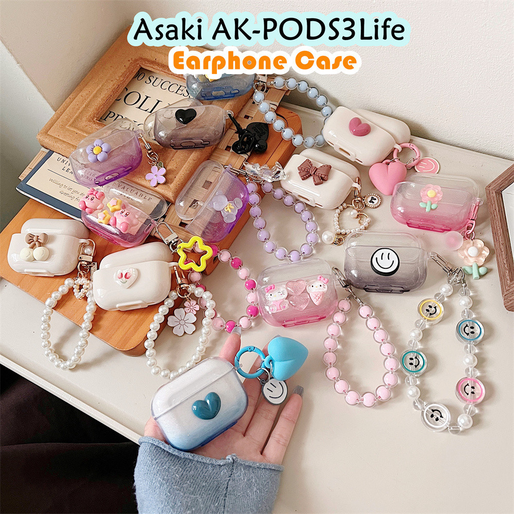 READY STOCK!นําไปใช้กับ Asaki AK-PODS3Life เคส Case เคสหูฟัง DIY การ์ตูนสร้างสรรค์ ซิลิโคนนุ่ม