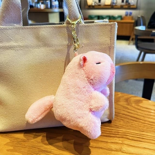 พร้อมส่ง🔥capybara พวงกุญแจ คาปิบารา หมุนหาง ขนนิ่ม จี้ห้อยกระเป๋า ของเล่นตุ๊กตา เหมาะสำหรับให้เป็นของขวัญ