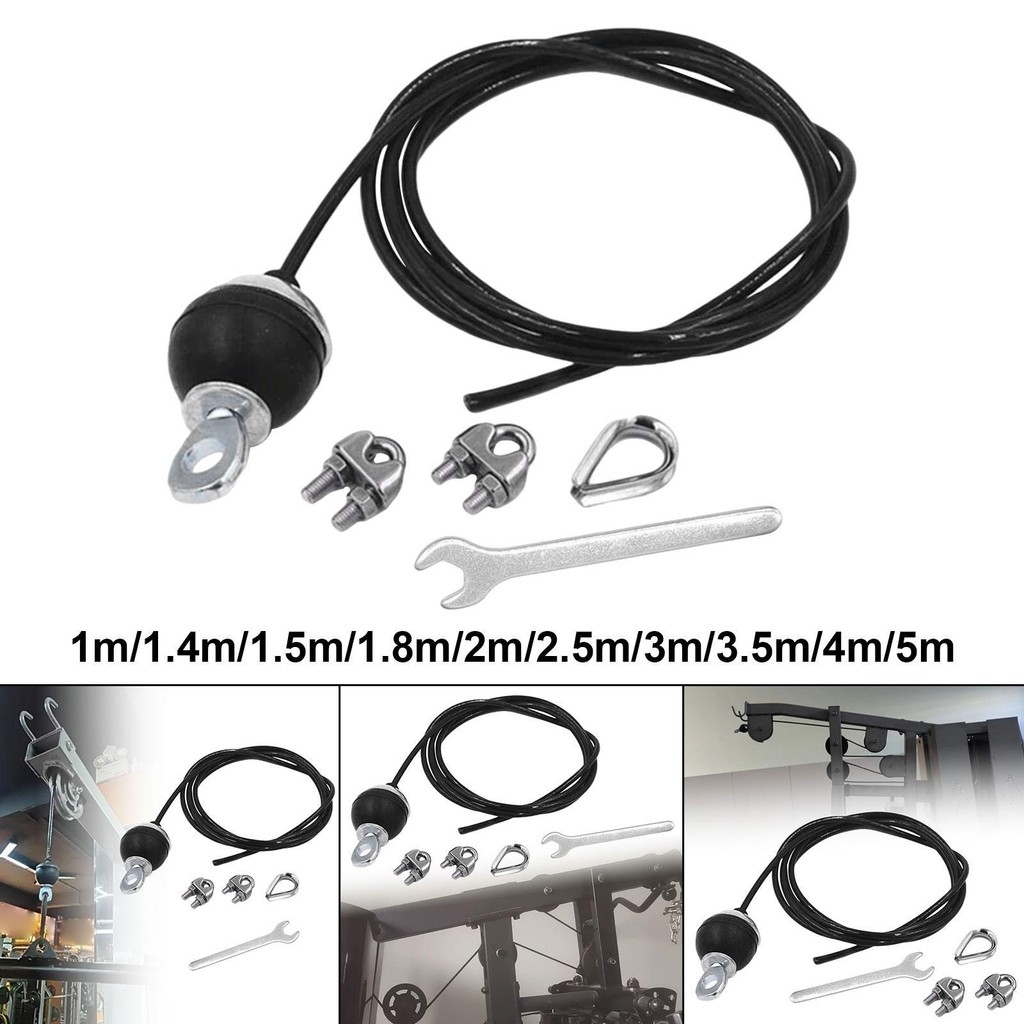 [lacooppia11] Fitness Pulley Cable ออกกําลังกายทดแทนเครื่อง Biceps Heavy Duty LAT Pulldown