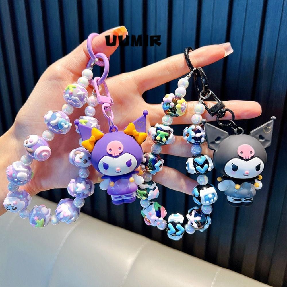 UUMIR SANRIO ห่วงโซ่โทรศัพท์ ซานริโอ จี้ตกแต่งกระเป๋าลูกปัด ซานริโอ คุโรมิ พวงกุญแจอะคริลิคทนทาน
