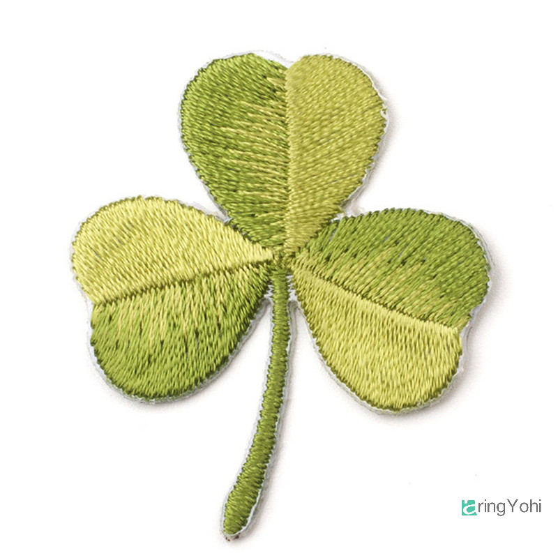 Aringyohi] Four-leaf Cloverแพทช์รีดผ้าสติกเกอร์เย็บปักถักร้อยPatch Applique DIYใหม่