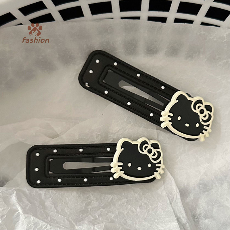[แฟชั่น] Kawaii Sanrio Hello Kitty Hairpin การ์ตูนน่ารัก BB กิ๊บติดผมสําหรับผู้หญิงสาวหวานด้านข้าง Bangs คลิปแฟชั่นอุปกรณ์เสริมผมของขวัญ {TH}