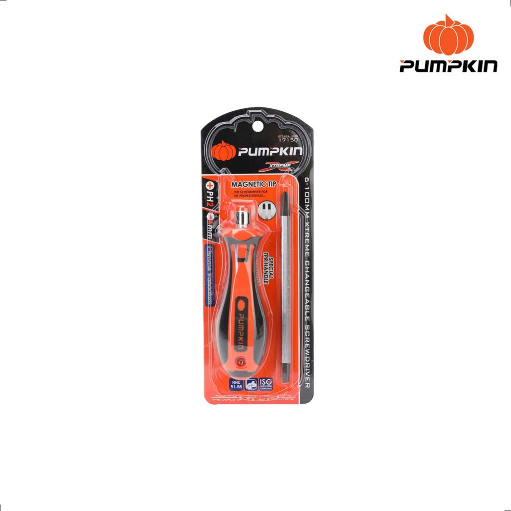 PUMPKIN ไขควงสลับด้ามยาง เครื่องมือช่าง รุ่น XTREME 6-100mm/17150