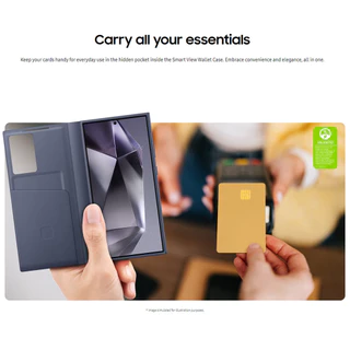 Original For Samsung Galaxy S24 Ultra Smart View Wallet Case Flip High Quality Leather Cover S24Ultra Card Bag Protector Shell