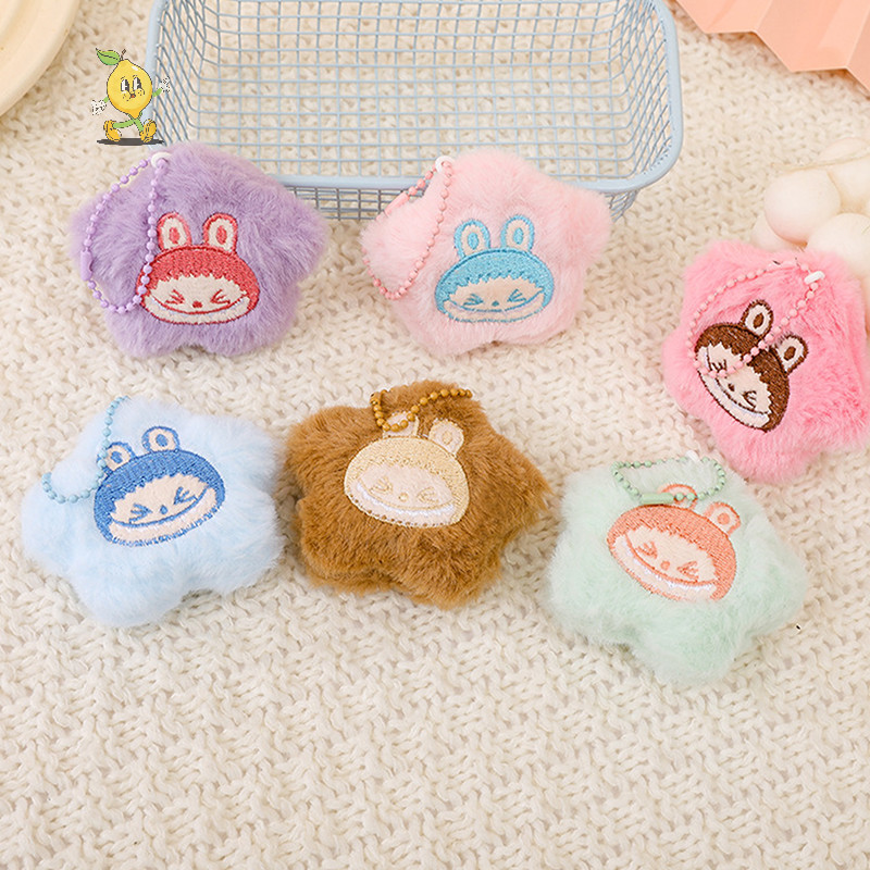 [mozh] การ์ตูนน่ารัก Five-Pointed Star Labubu The Monsters รูปแบบตุ๊กตาตุ๊กตาของเล่นจี้กระเป๋าเป้สะพายหลังแขวนตกแต่ง [TH]