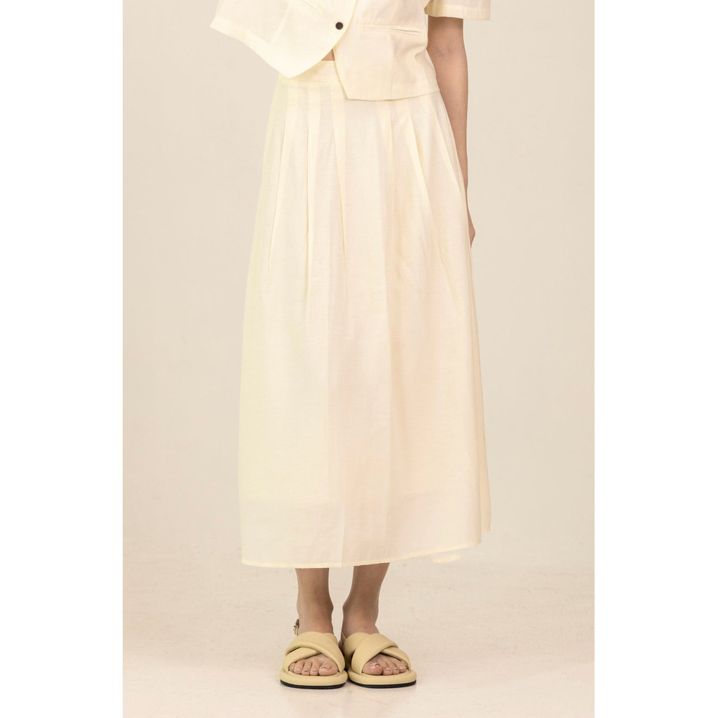 NAYA MIDI SKIRT [ครีม]