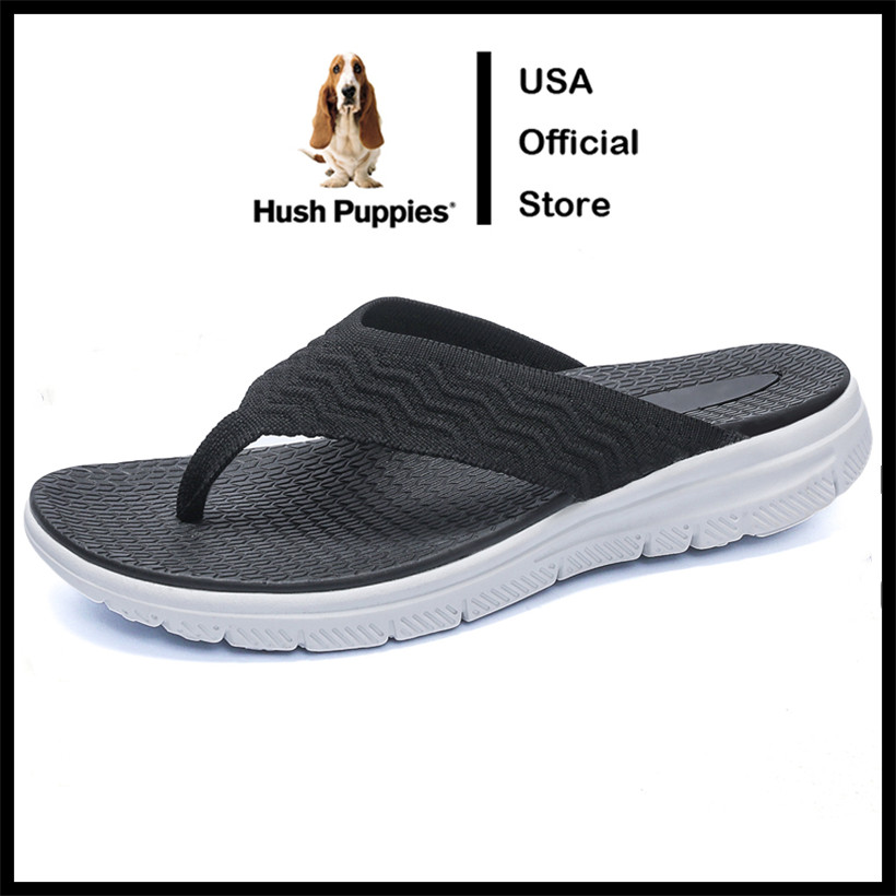 Hush Puppies รองเท้าแตะชายรองเท้าแตะชายหาดชายรองเท้าแตะบุรุษฤดูร้อนปัดพลิกผู้ชาย
