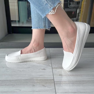 รองเท้าคัชชูผู้หญิง รองเท้าแฟชั่น รุ่น Soft casual shoe ไม่กัดเท้า นุ่มใส่สบาย กันน้ำทำความสะอาดง่าย พร้อมส่ง
