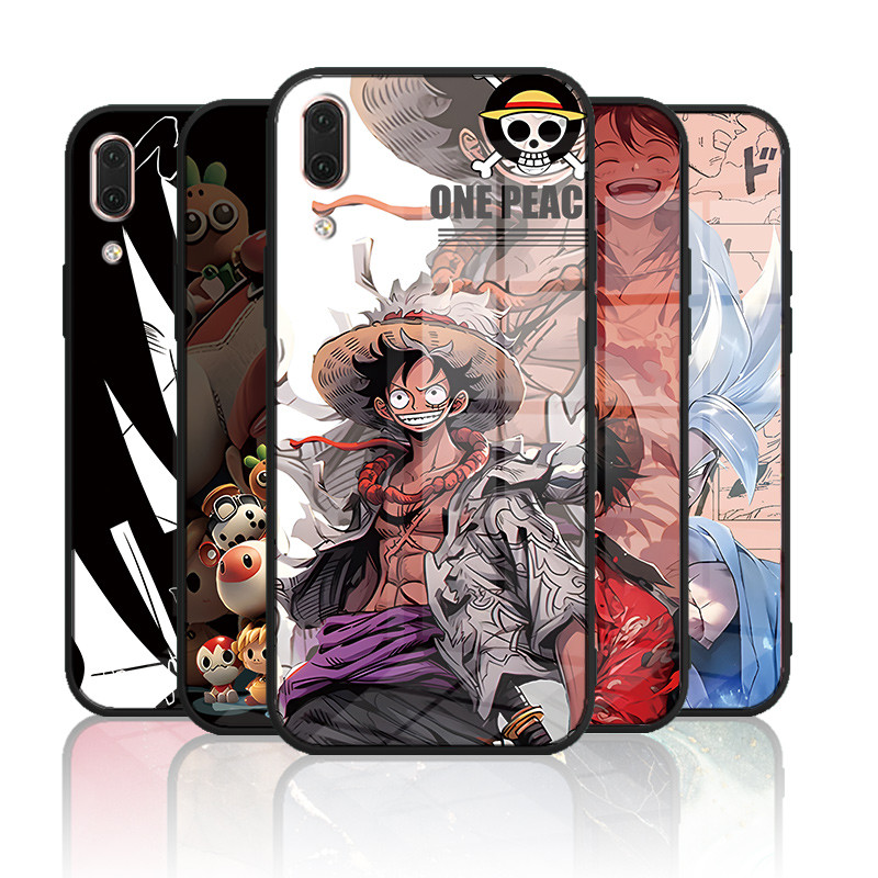 เคสกระจก Huawei P20 P20pro เคสกระจกนิรภัยฮาร์ดฝาหลังขอบซิลิคอนอ่อน
